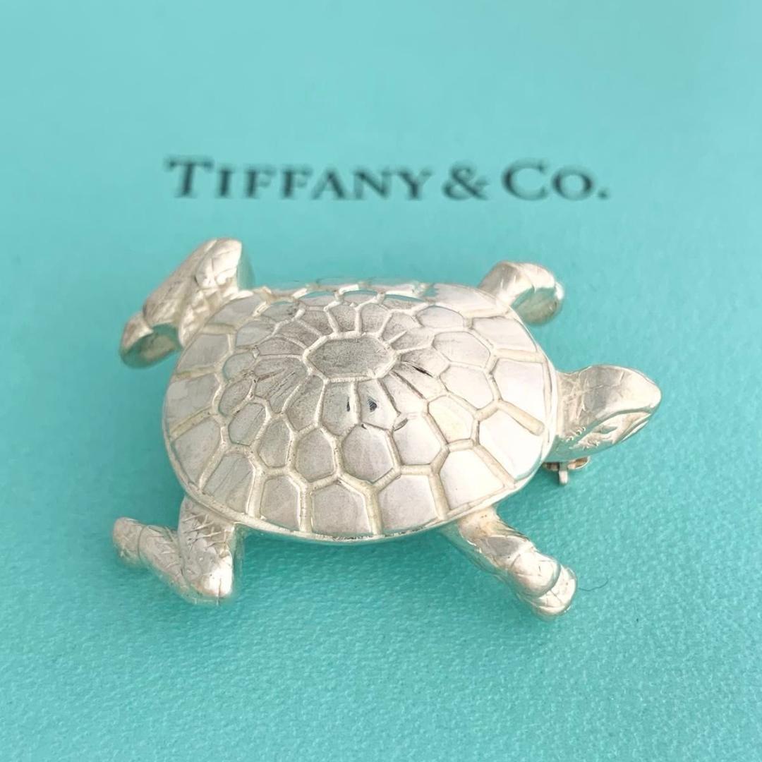 ティファニー 美品 タートル ブローチ カメ 亀 ヴィンテージ　希少 v18e