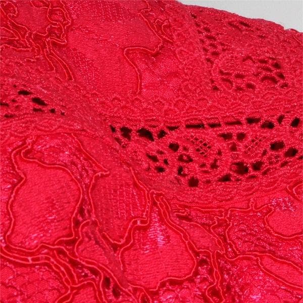 セルフポートレイト ワンピース レース 赤 UK8 未使用 Crepe