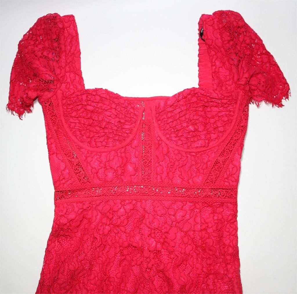 セルフポートレイト ワンピース レース 赤 UK8 未使用 Crepe
