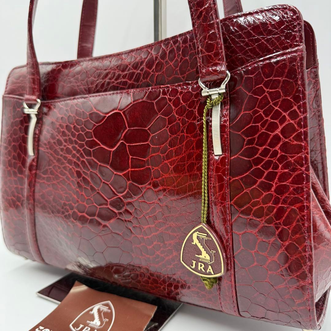 【超美品　未使用級】　激レア　JRA タートルレザー　ハンドバッグ　草履セット