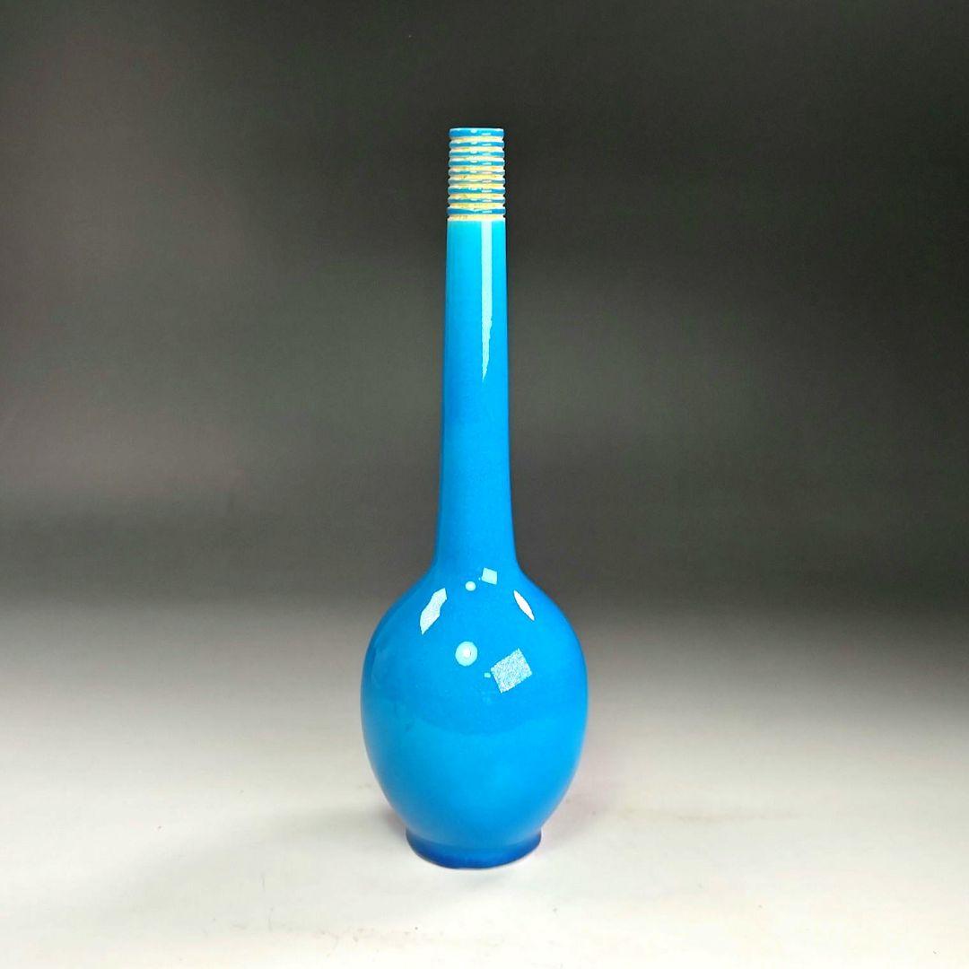 イ966 花瓶『永楽善五郎造』『交趾鶴首　花入　共箱』茶道具　花器