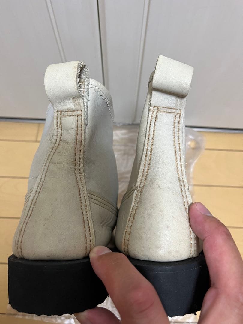 ラッセルモカシン　ノックアバウト　ブーツUS8ホワイトレザー極美品アメリカ古着