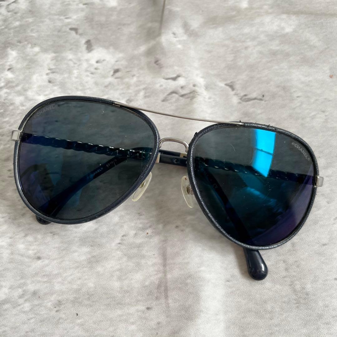 CHANEL ディアドロップ サングラス チェーン ココマーク 4219-Q