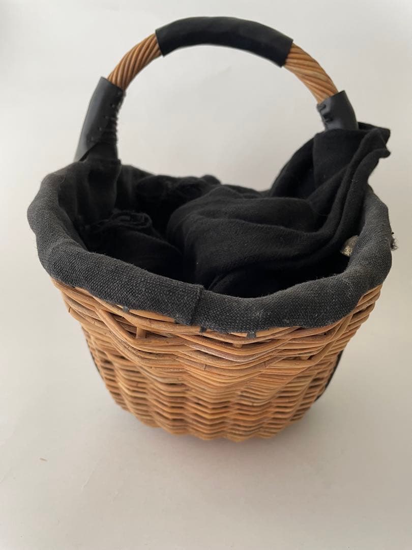 エバゴス ebagos 一本手 かごバッグ 黒 オイルショルダー