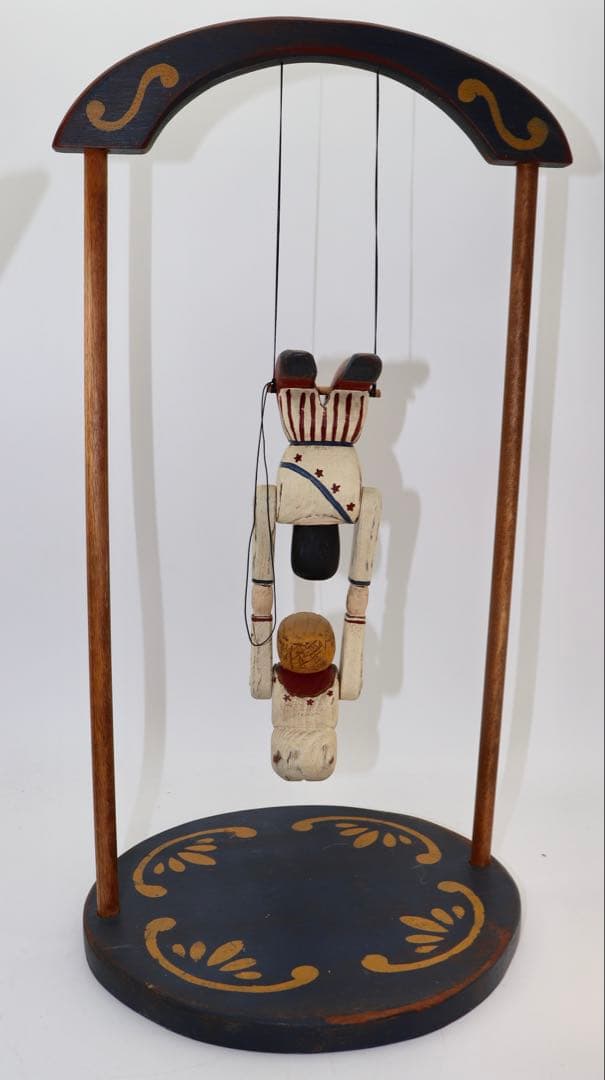 空中ブランコ アメリカン・フォーク・アートWOLF CREEK 木製空中ブランコ