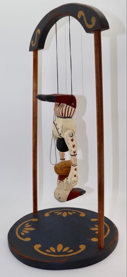 空中ブランコ アメリカン・フォーク・アートWOLF CREEK 木製空中ブランコ