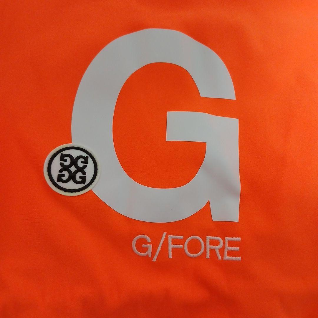 G/FORE ジーフォアのモックネック 長袖シャツ 蛍光オレンジ