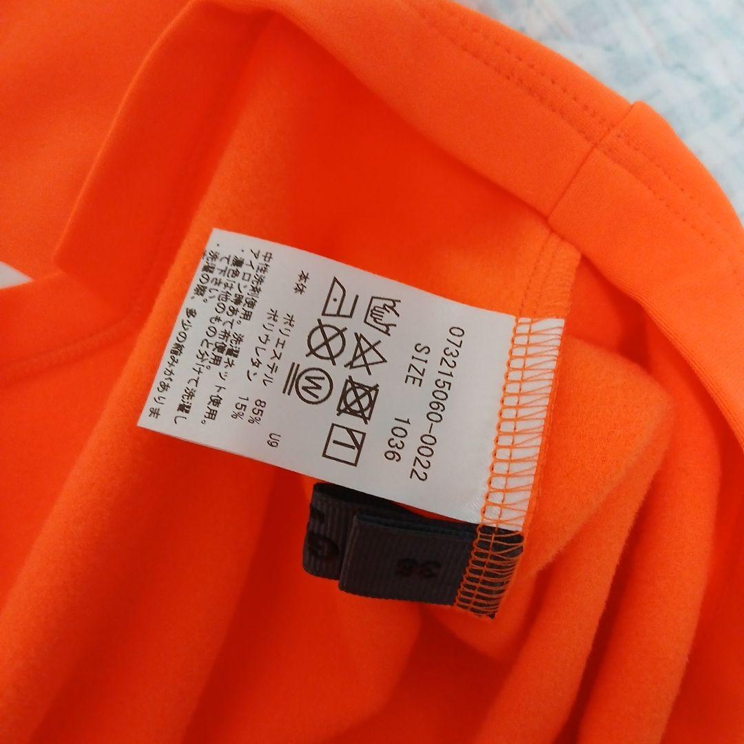 G/FORE ジーフォアのモックネック 長袖シャツ 蛍光オレンジ
