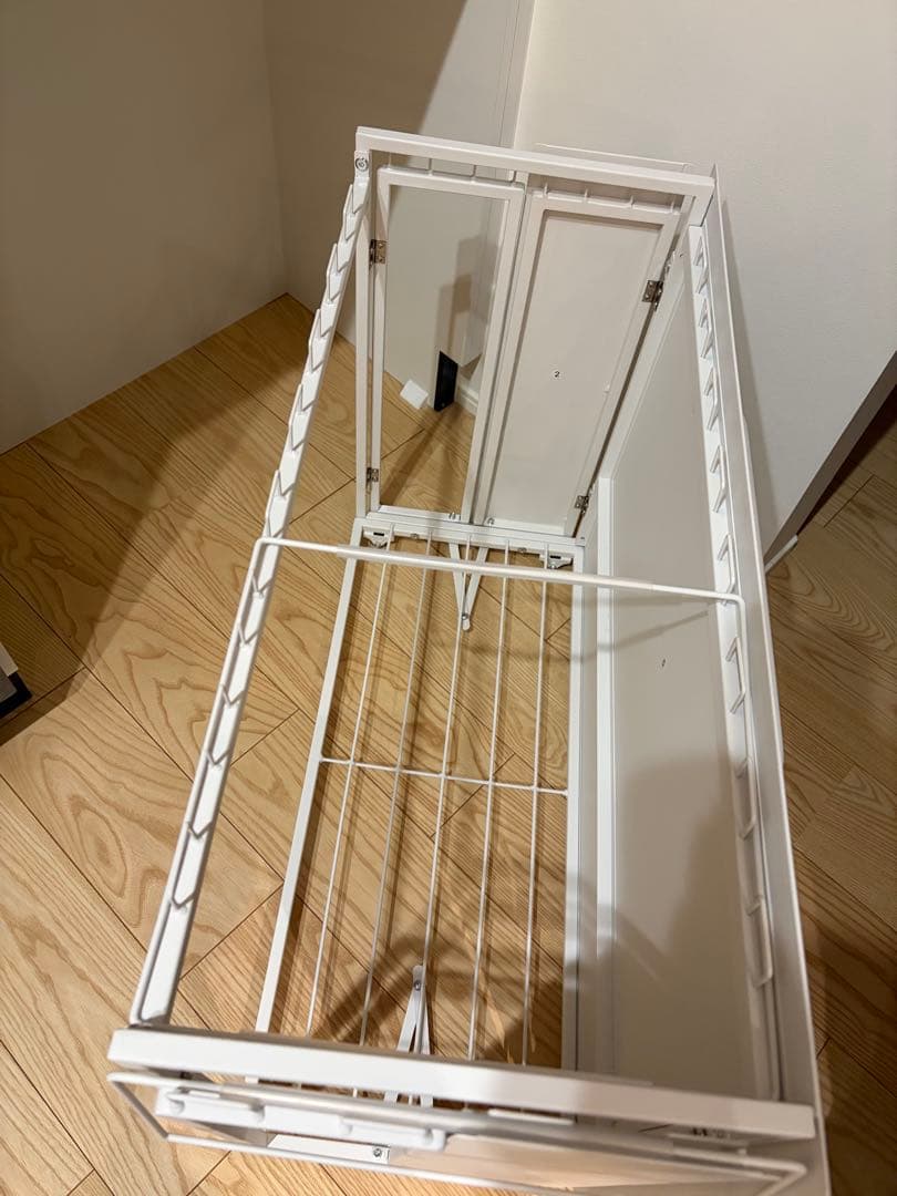 ホワイト収納ラック 折りたたみ式