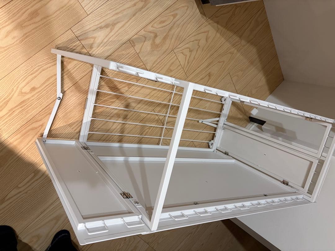 ホワイト収納ラック 折りたたみ式