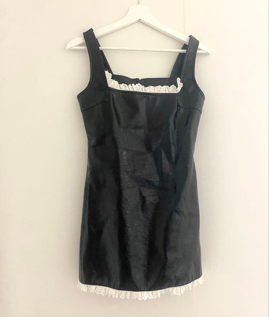 theVirgins leather square neck ops ワンピース