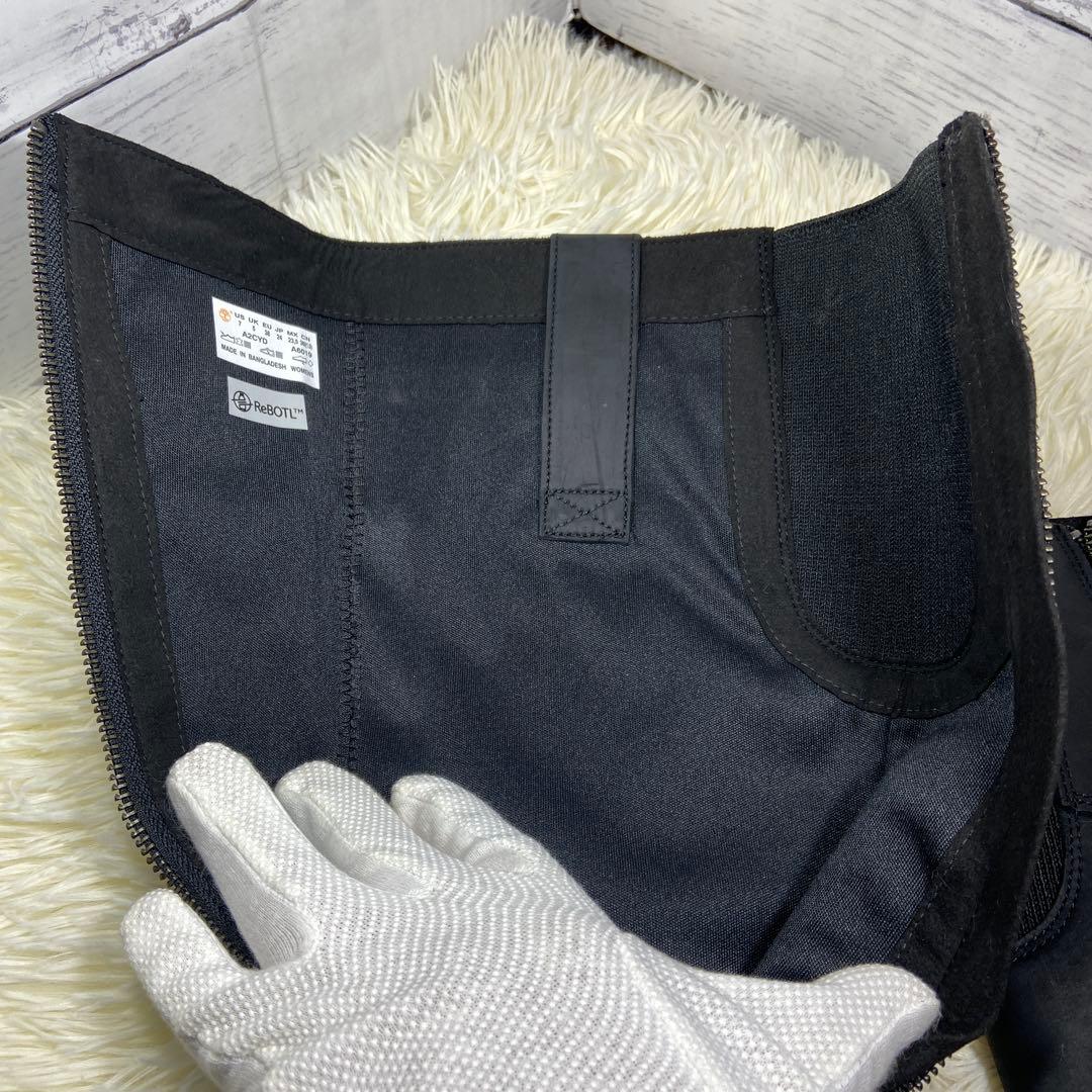 美品✨ティンバーランド レザーロングブーツ サイドジップ ウォータープルーフ 黒