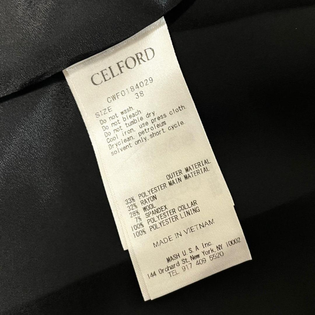 【2WAY】【38】CELFORD 白襟 Aライン ワンピース レディース