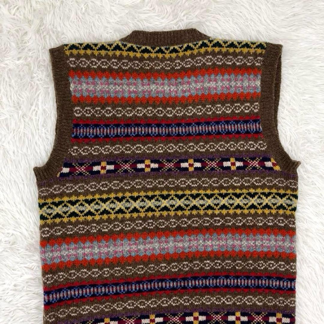 【美品】ローレンスジェイスミス×ビームス　ニットベスト・フェアアイル柄・
