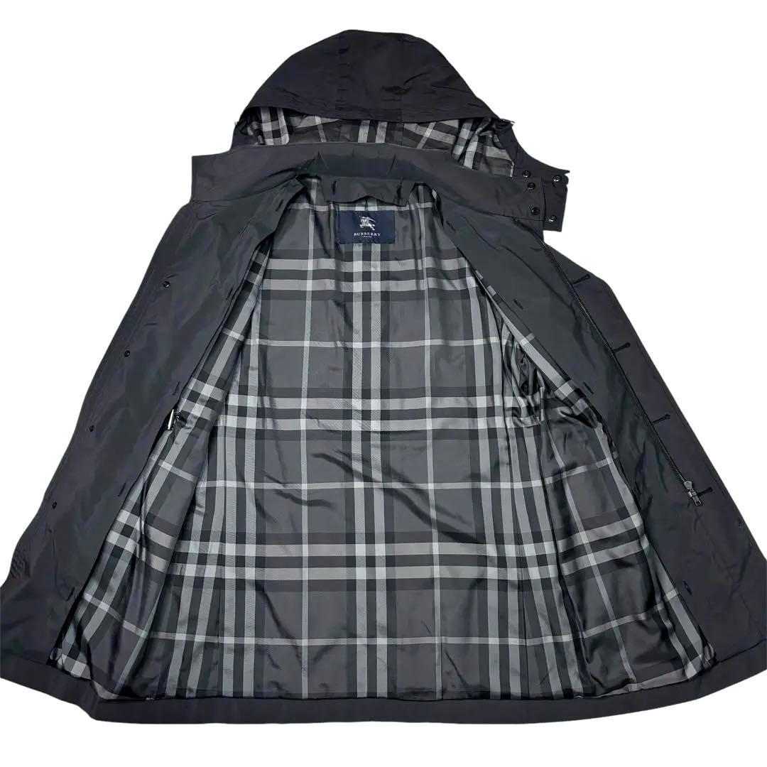 バーバリーロンドン モッズコート 3way フード ライナー　グレー　M