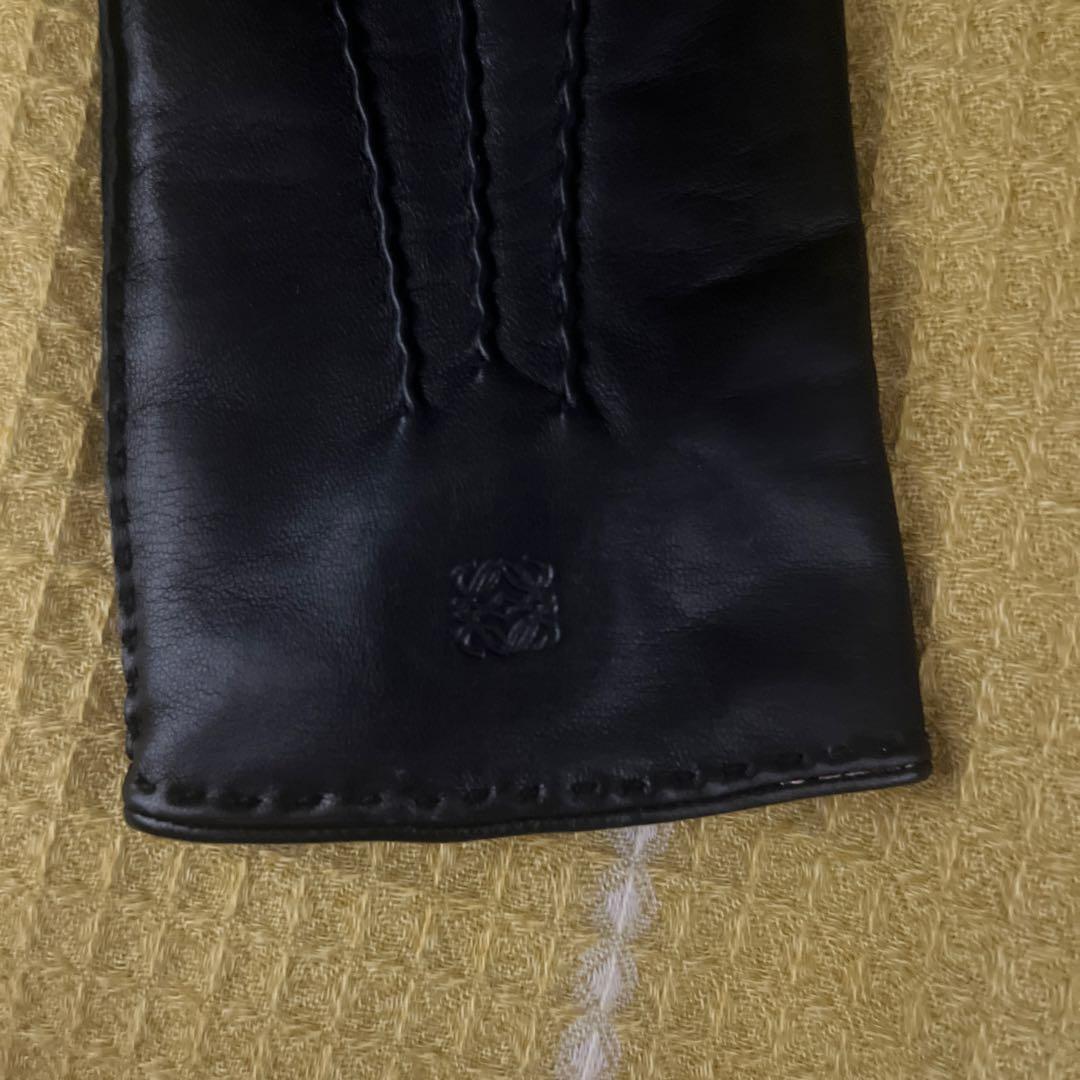 LOEWE レザー手袋 黒