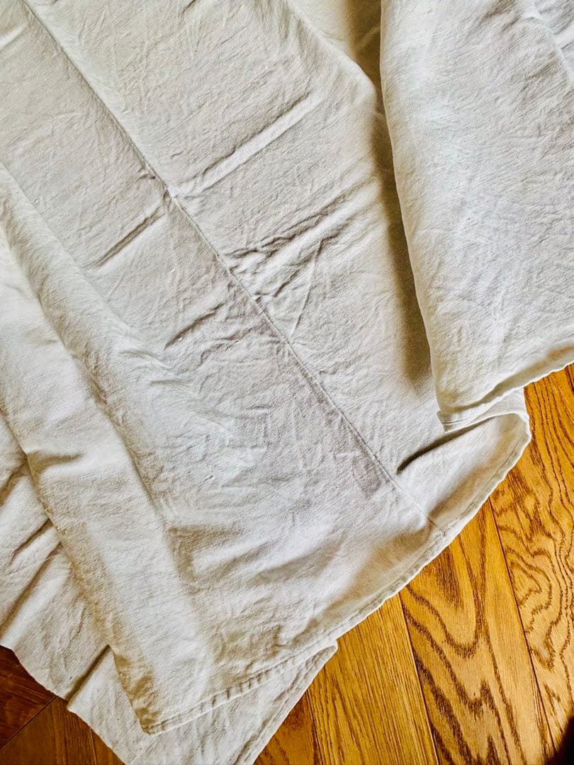 フランスアンティーク 19世紀のリネンシーツ 1800✖️2500 風合い柔らか