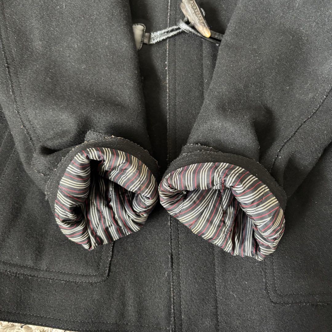 バーバリーブラックレーベル　ダッフルコート　加工　ロゴ刺繍　キルティング　Ｌ