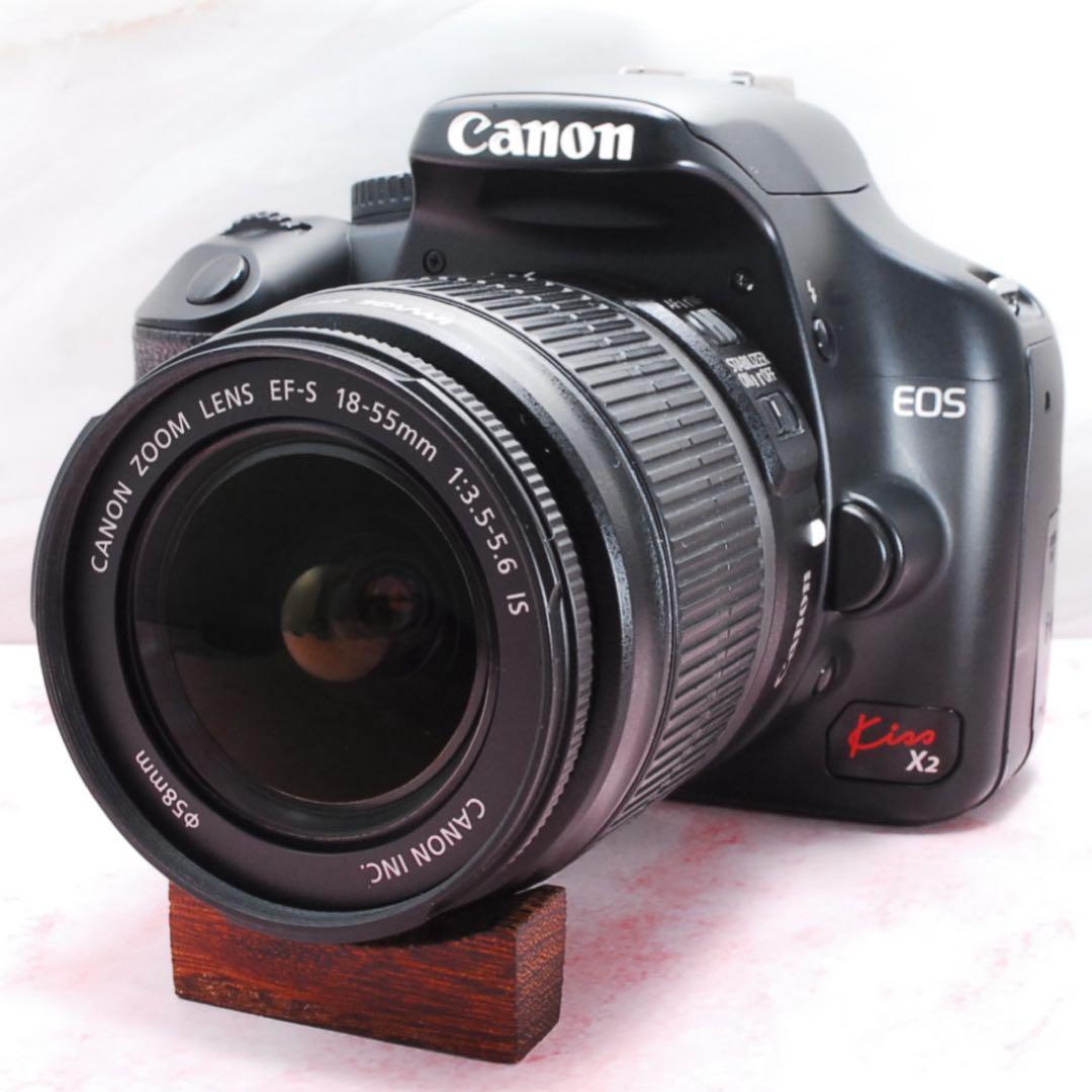 一眼レフデビューに最適❤️Canon Kiss X2✨手ぶれ補正付きレンズ
