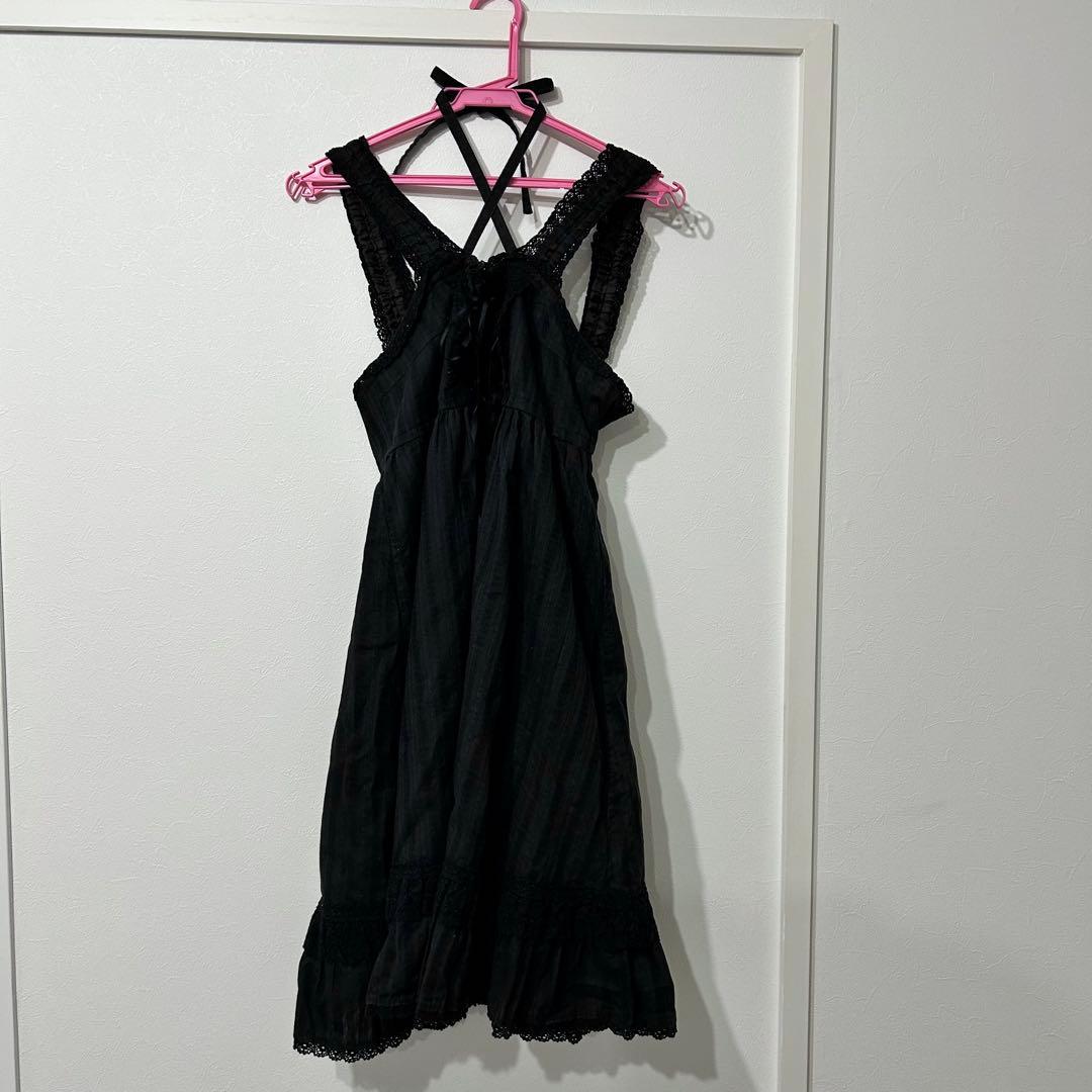 BABY THE STARS 黒 からみベビードールジャンパースカート