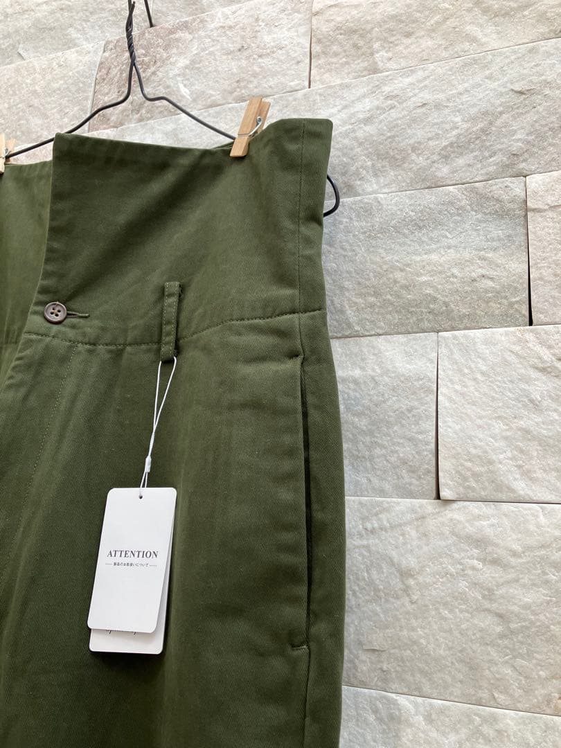 スピック&スパンHiguchi*S2WAYハイウエストパンツ　カーキ　36