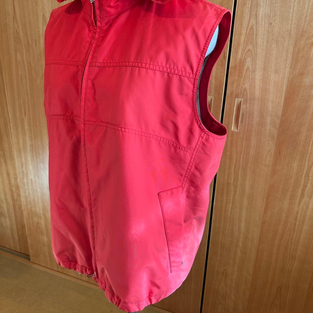 Men’s Loro Piana◆フード付きレッドベスト　RAIN &WIND