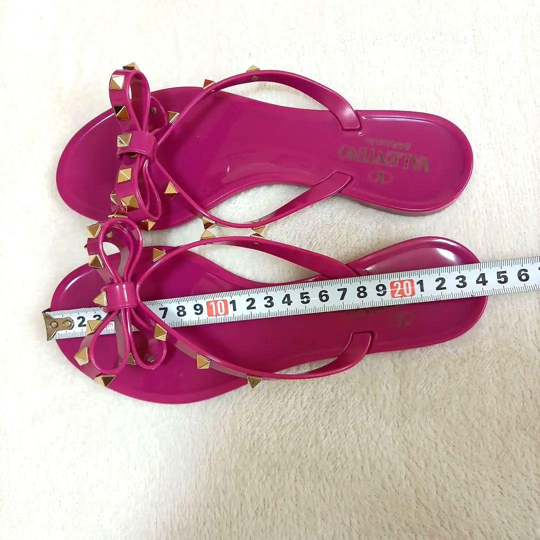 VALENTINO ヴァレンティノ ロックスタッズ ラバー トングサンダル 37