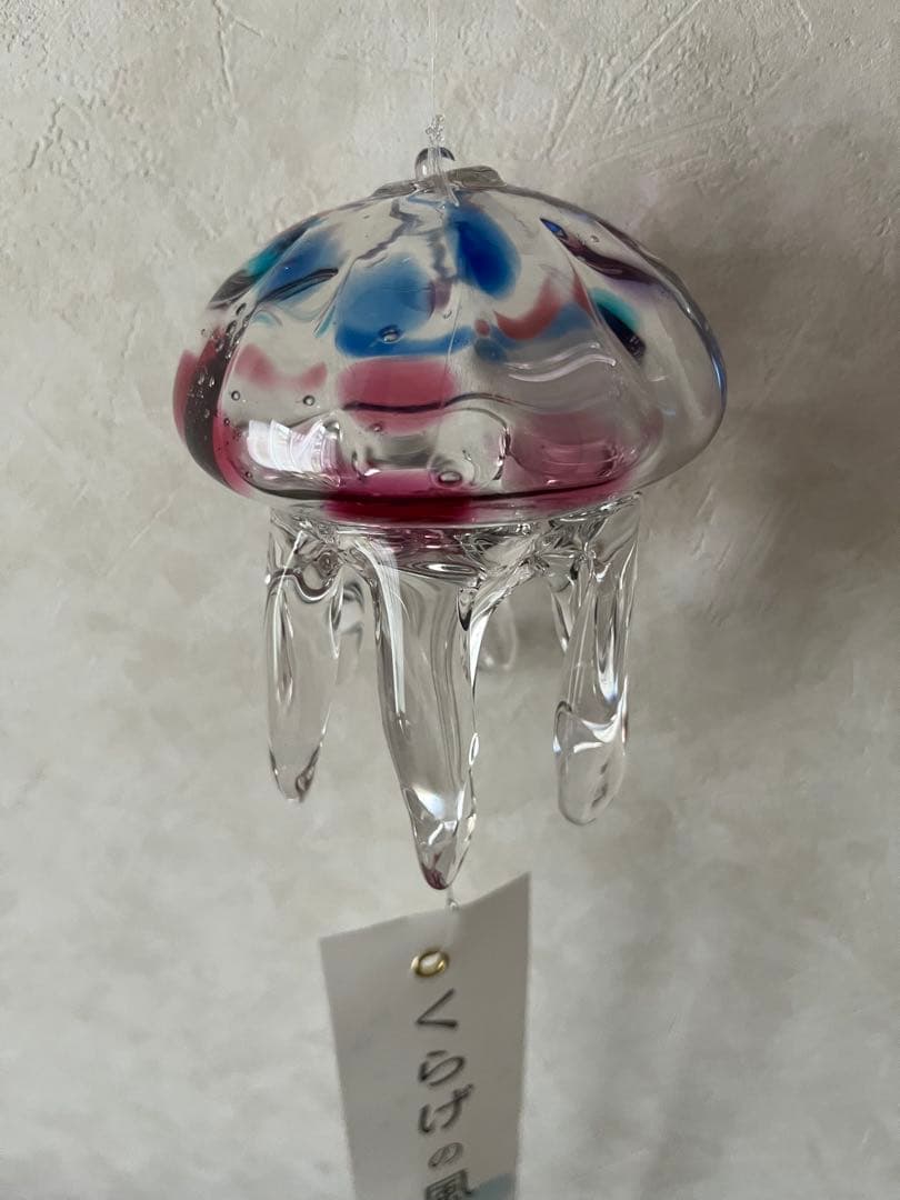 【新品】タクグラス TAKU GLASS 弥彦クラフト　クラゲ風鈴ブルー・ピンク