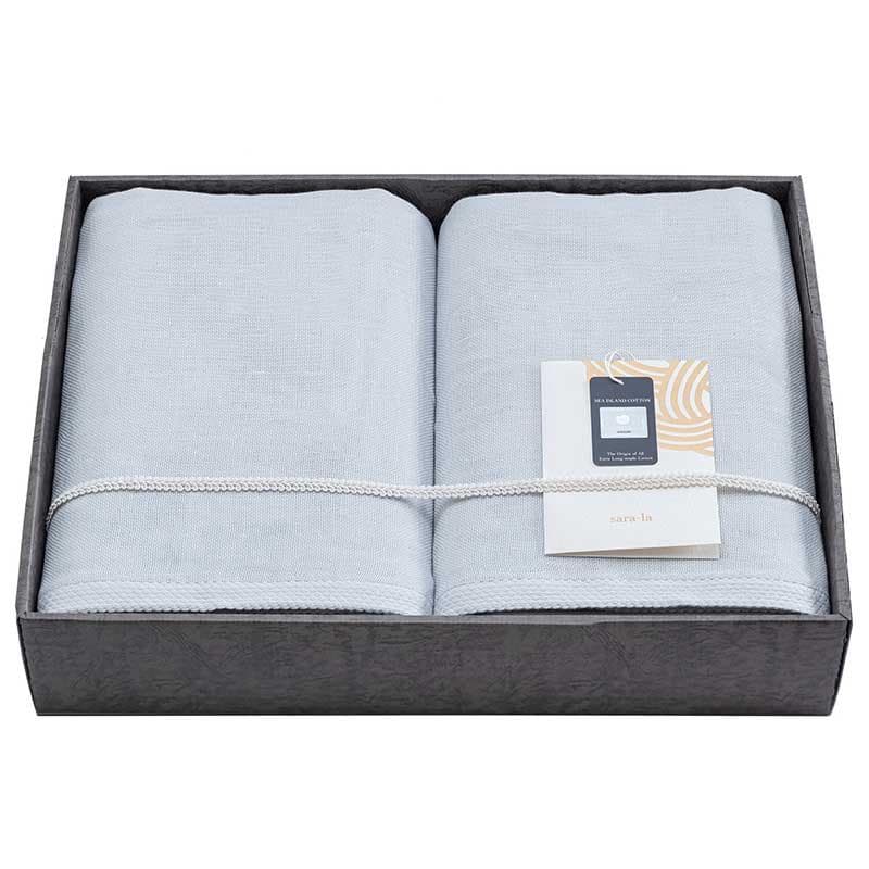 【定価の半額程度】今治タオルsara-la「礼-rei-」タオルケット2枚グレー