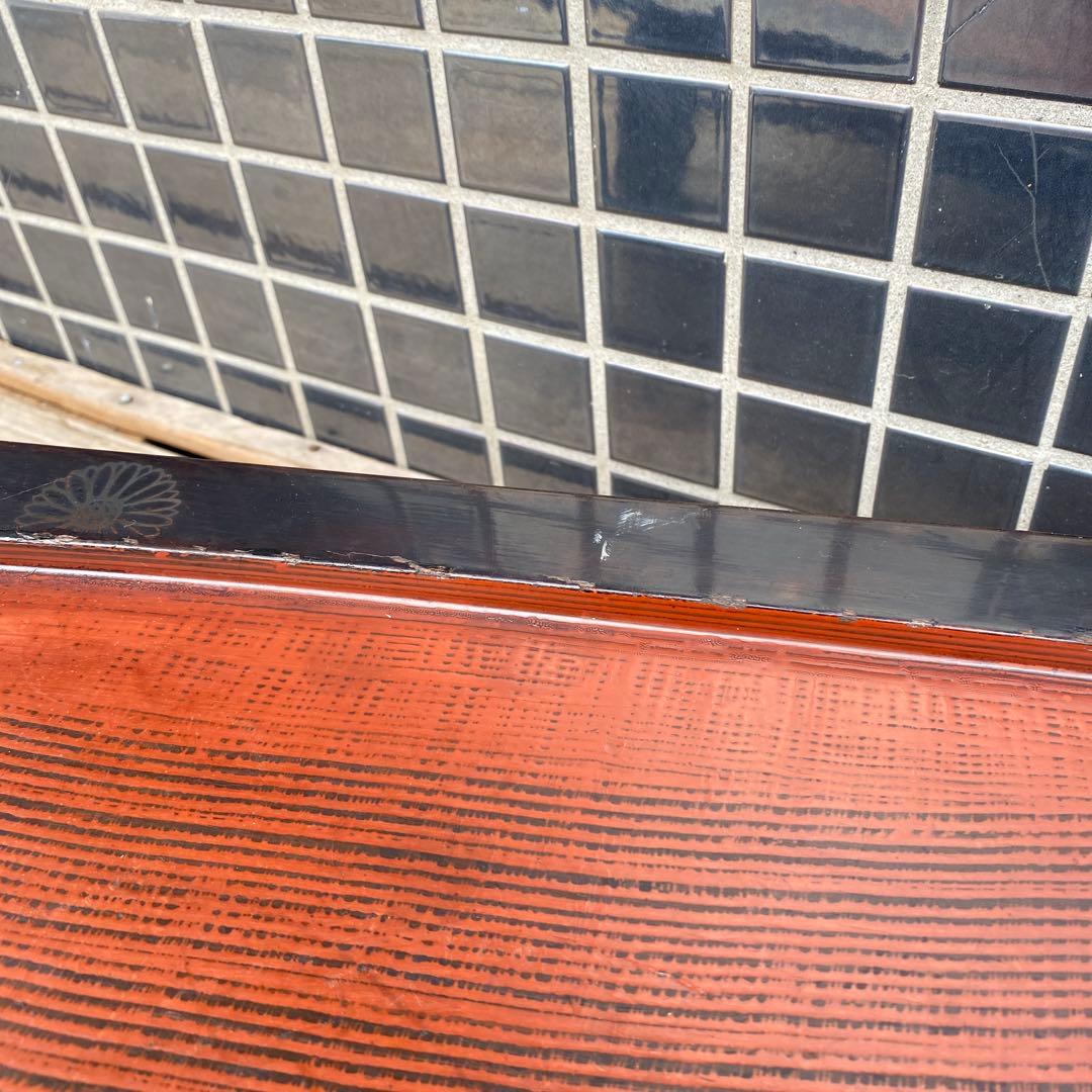 時代物 蒔絵 漆塗り 四つ脚会席膳 骨董品 テーブル 大正 アンティーク家具