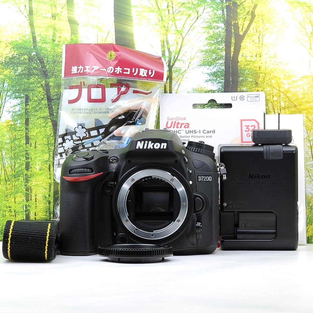 ショット数1309枚！Nikon D7200 ボディ☆WiFi搭載の高性能中級機