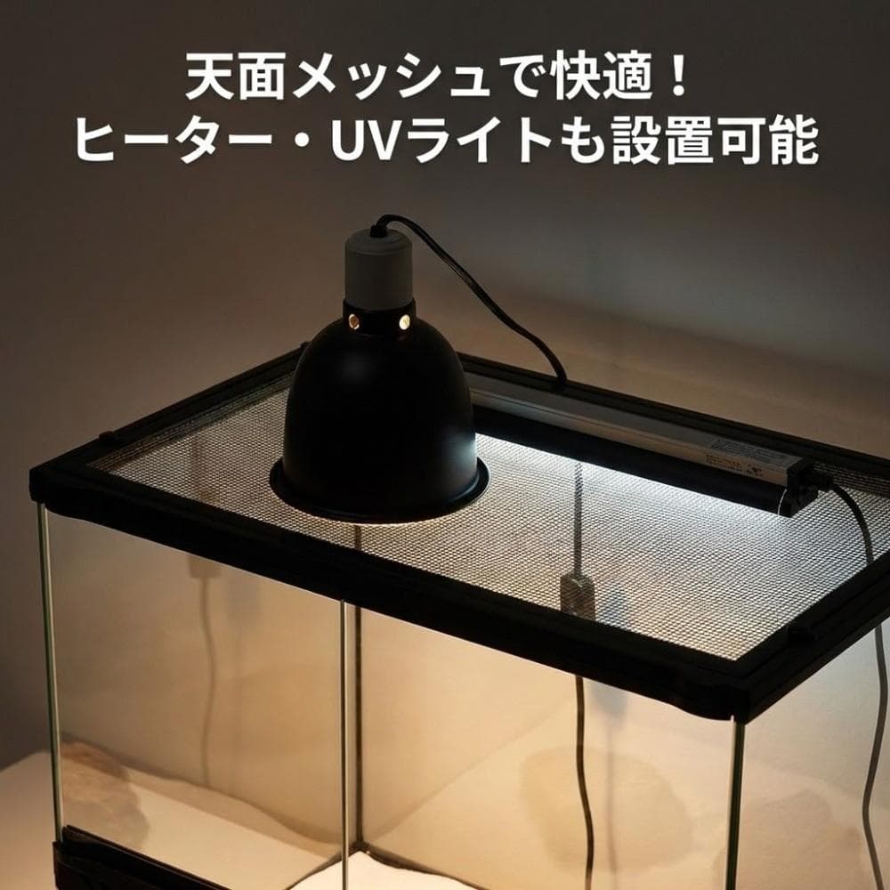 爬虫類ケージ50cmガラス製前面開閉テラリウム水槽飼育ケース爬虫類両生類トカゲ