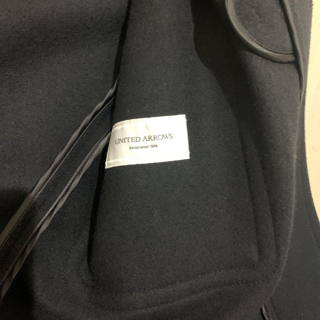 UNITED ARROWS 黒 ダッフルコート フード付き