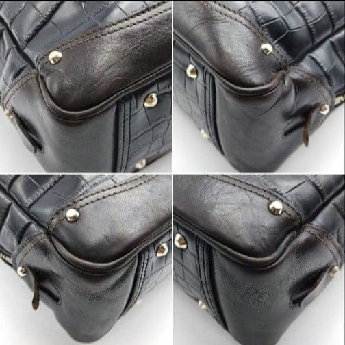 kiefer neu ブリーフケース クロコダイル型押し エンボス 男女兼用