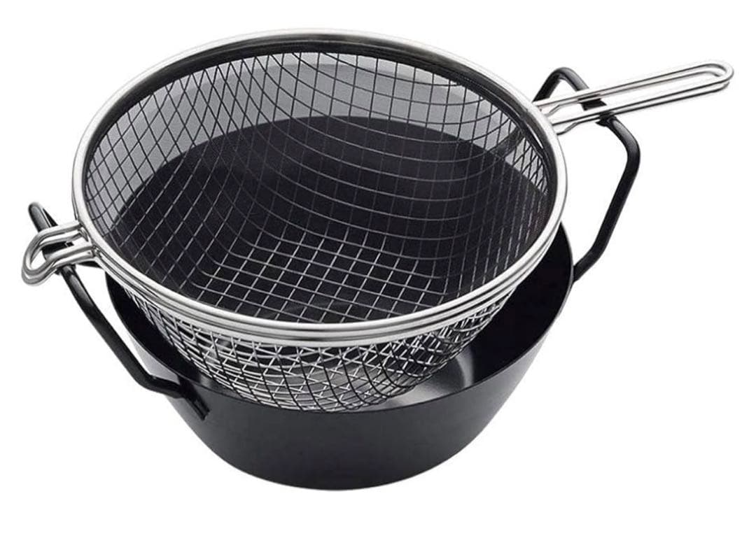 G772 ラバーゼ 燕三条 NEW 鉄 揚げ鍋 22cm セット LB-098