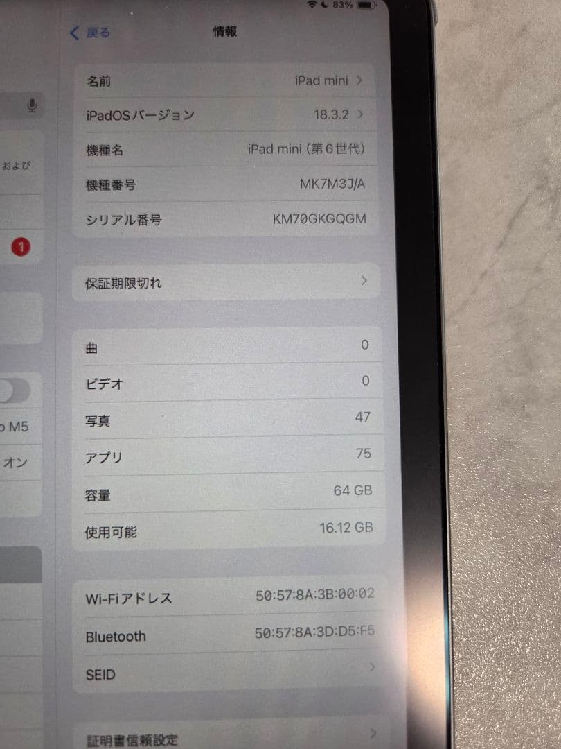 iPad mini6 64GB サードパーティペン付き