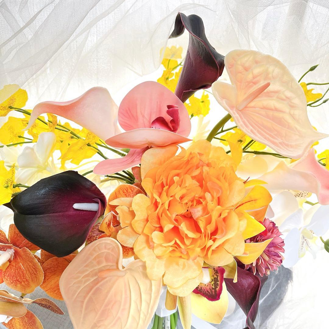 アーティフィシャルフラワーブーケ　ウェディングブーケ 結婚式 ブライダル 前撮り