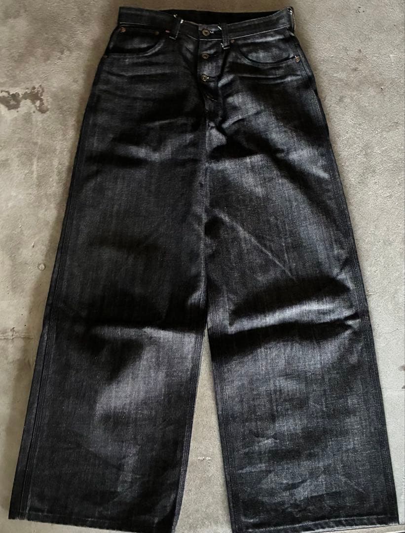 【完売モデル】ballsybrothers×lee リジットブラックバギーデニム