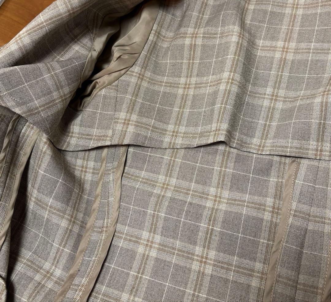 SALE✨MORABITO ✨モラビト チェック柄ノーカラージャケット