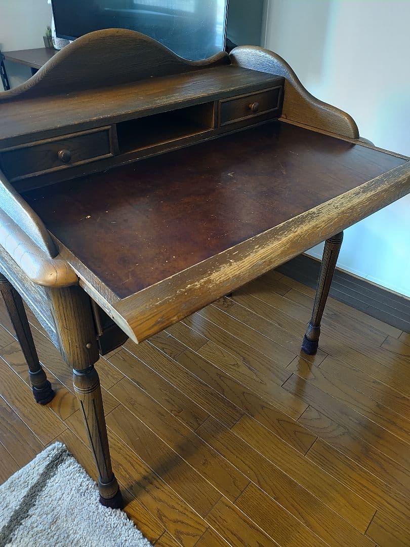 ドマーニ 木製デスライドスク 引き出し付き