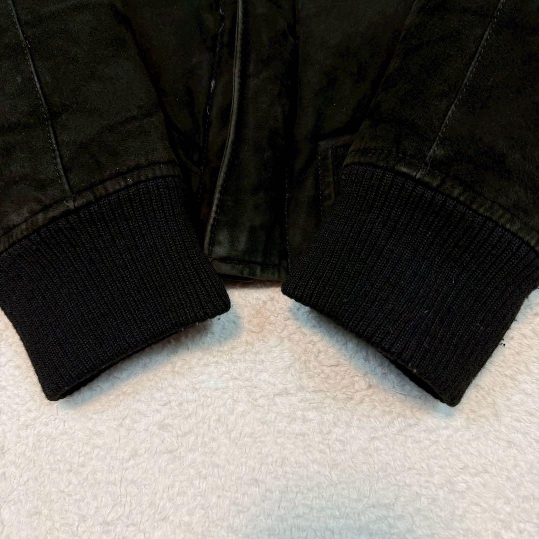 イサムカタヤマバックラッシュ レザー ダウンジャケット ラムレザー フード