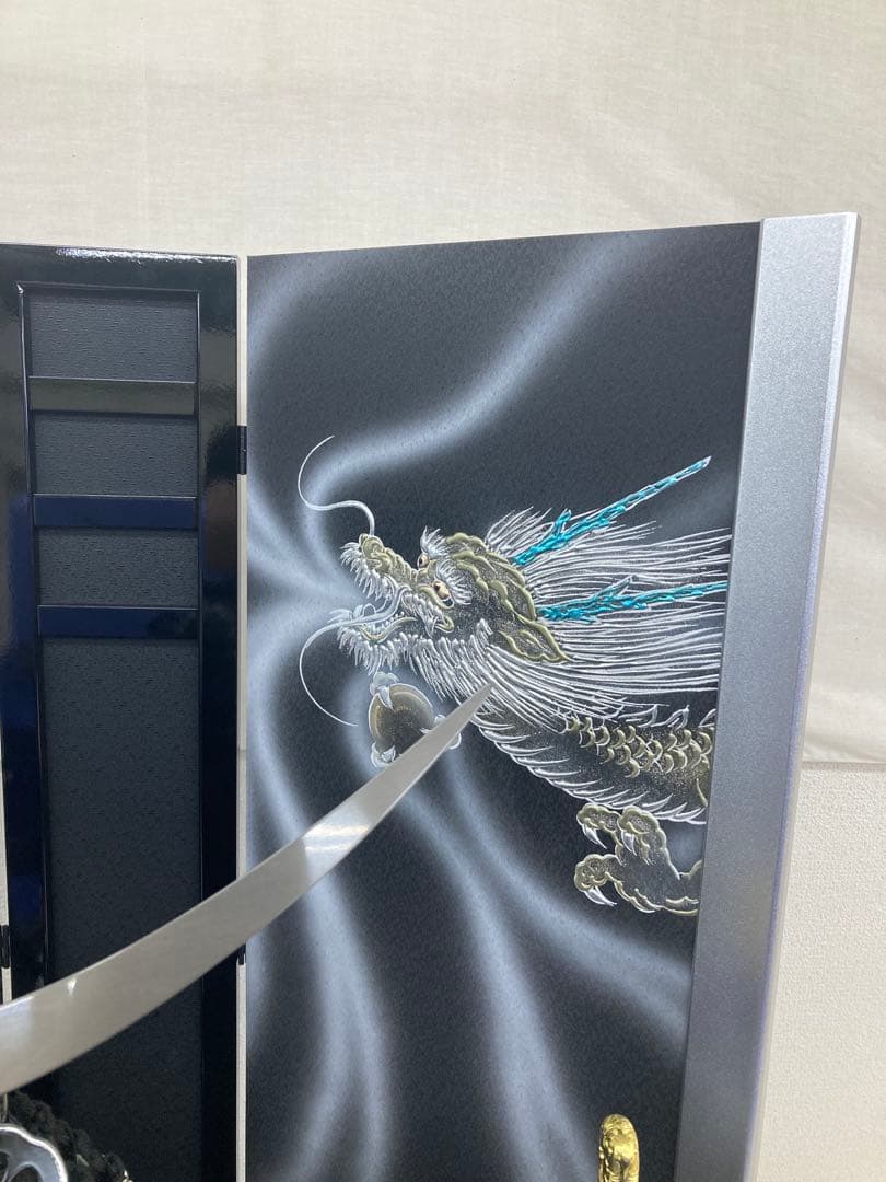 ブロンズ伊達10号鎧/変形三曲銀盛上龍黒畳