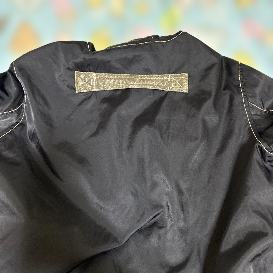 DIESEL ナイロンジャケット　メンズS レザー切り替え