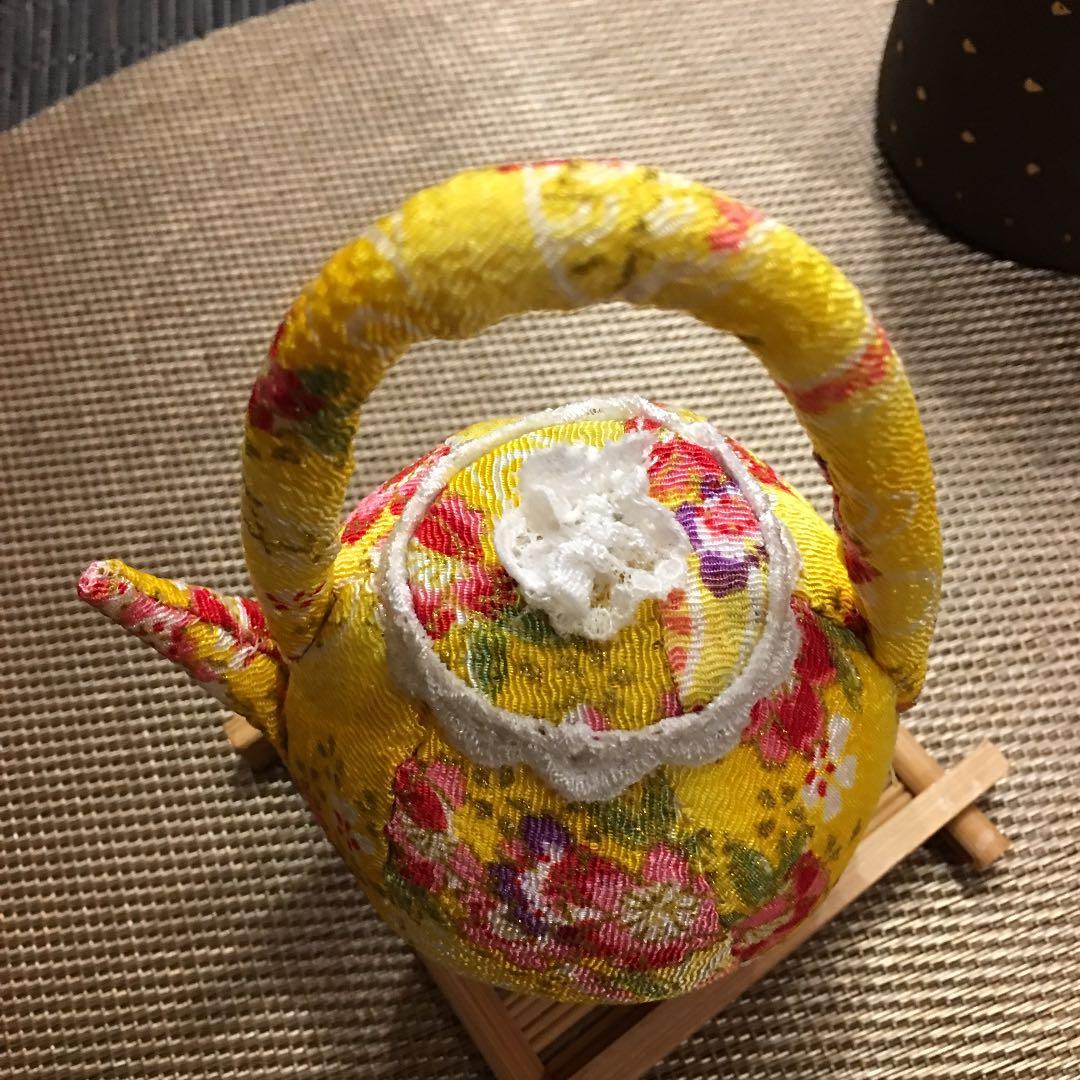 ちりめん細工 急須 インテリア 置物 ハンドメイド