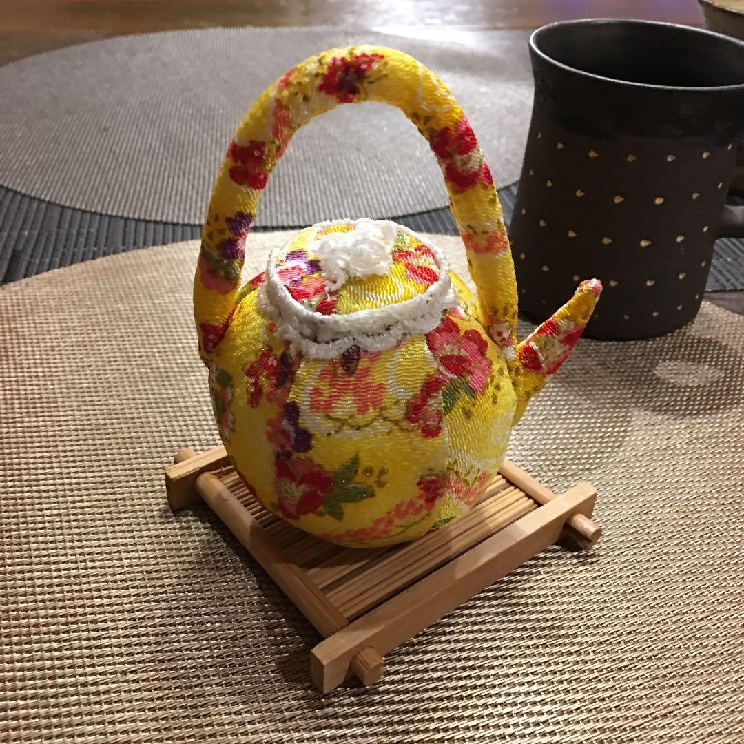 ちりめん細工 急須 インテリア 置物 ハンドメイド