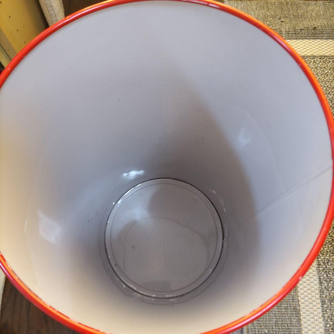 不二家ペコちゃん　ブリキ缶ゴミ箱　昭和レトロ