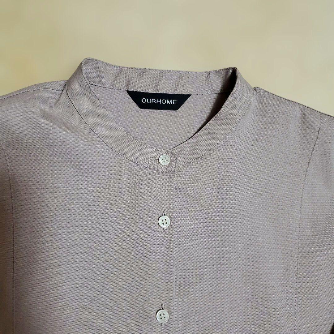 アワーホーム　胸もと切り替えロングシャツ