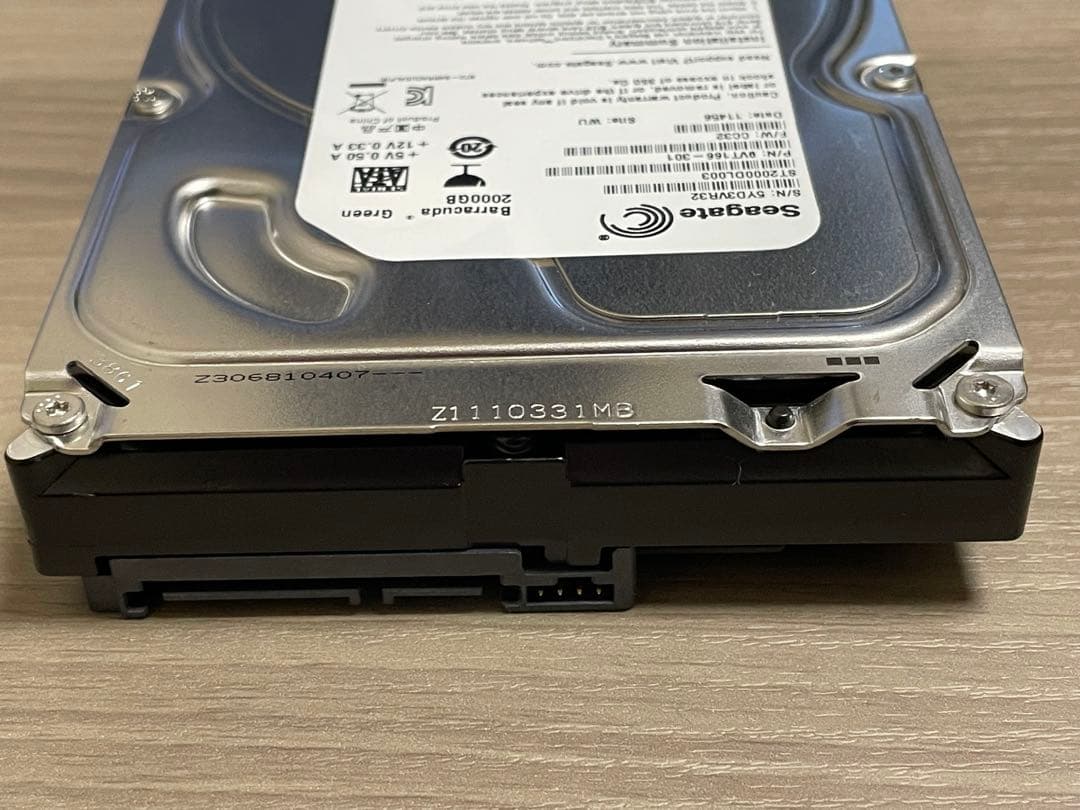 【検証済】Seagate 2TB HDD ST2000DL003 保守・ドナー用