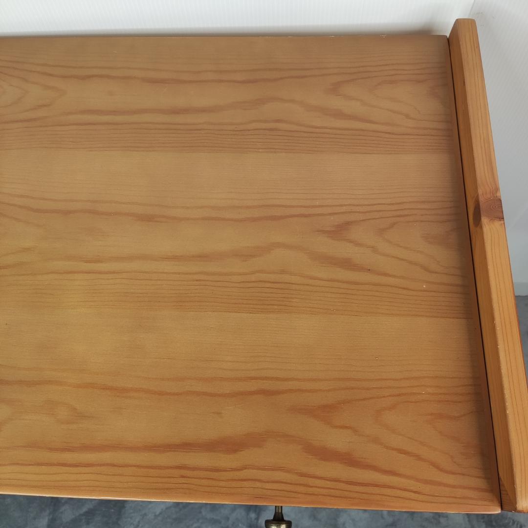 木製　高さ調整可能　学習机　作業台　ワークデスク　幅69 奥行44 高さ79