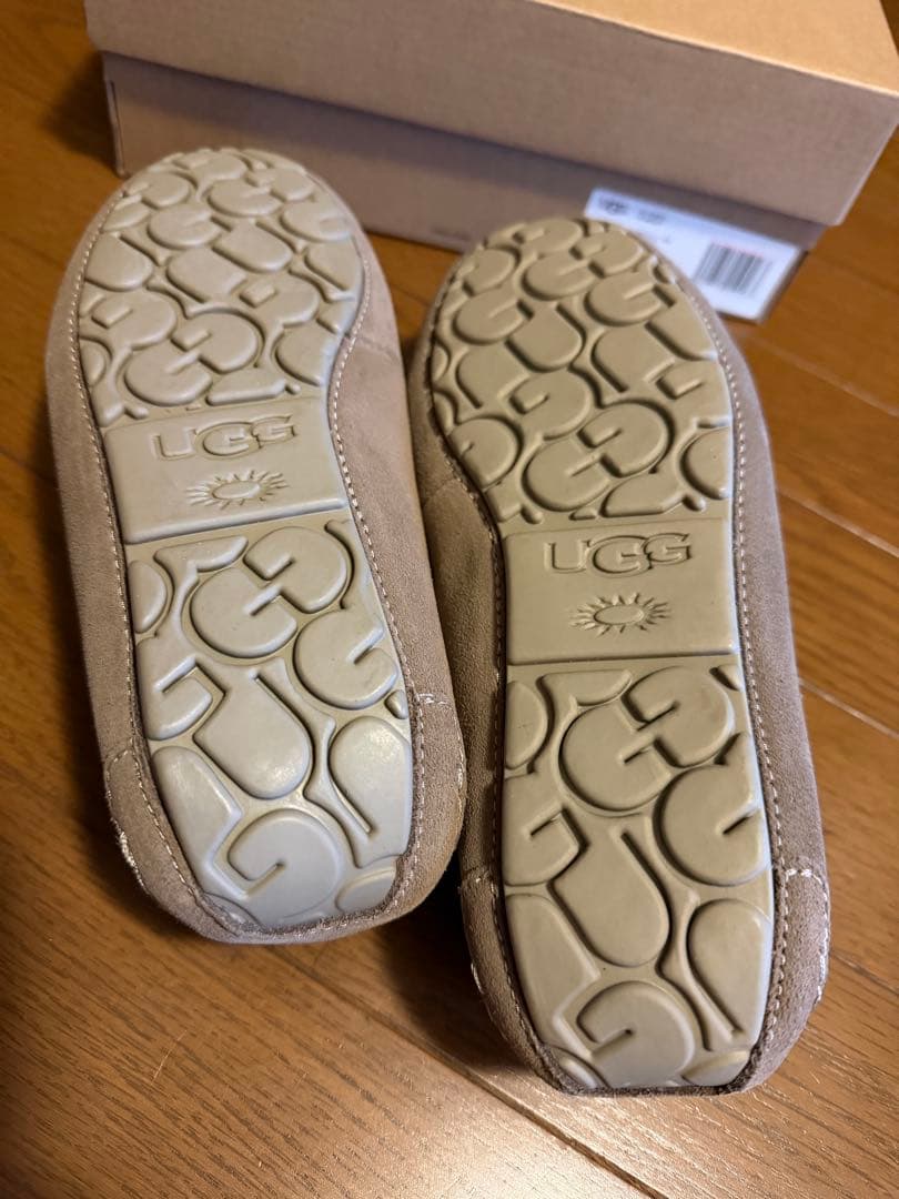 新品　未使用　UGG 23㎝　アンスレー ムートン モカシン スレート US6